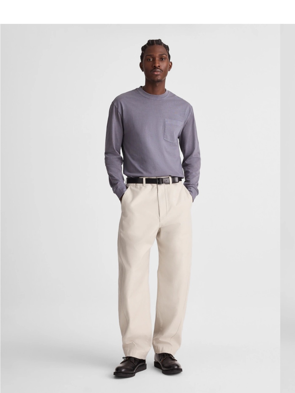 NWT Madewell Men's Cream Straight-Leg Chinos